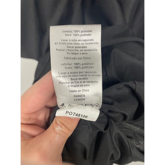 NWT White by Vera Wang SZ 0 Black Strapless Peplum Full Length Formal Gown NEW - Picture 9 of 15